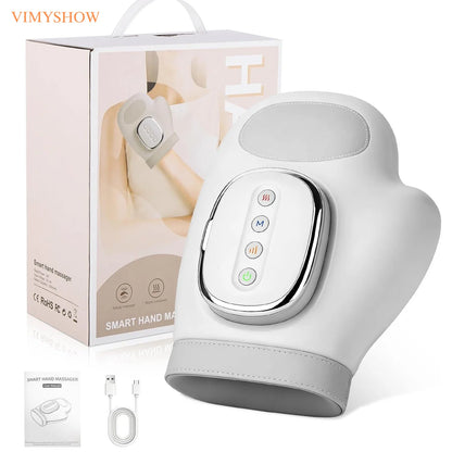 Electric Hand & Wrist Massager - Air Compression Therapy with Heat for Pain Relief