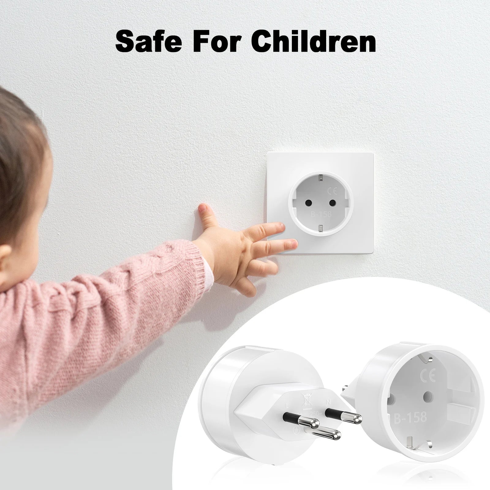 3-Pack EU to Switzerland Travel Power Adapter Plug 10A 250V Converter - 7