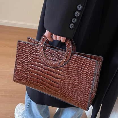 Luxury Crocodile Pattern Tote