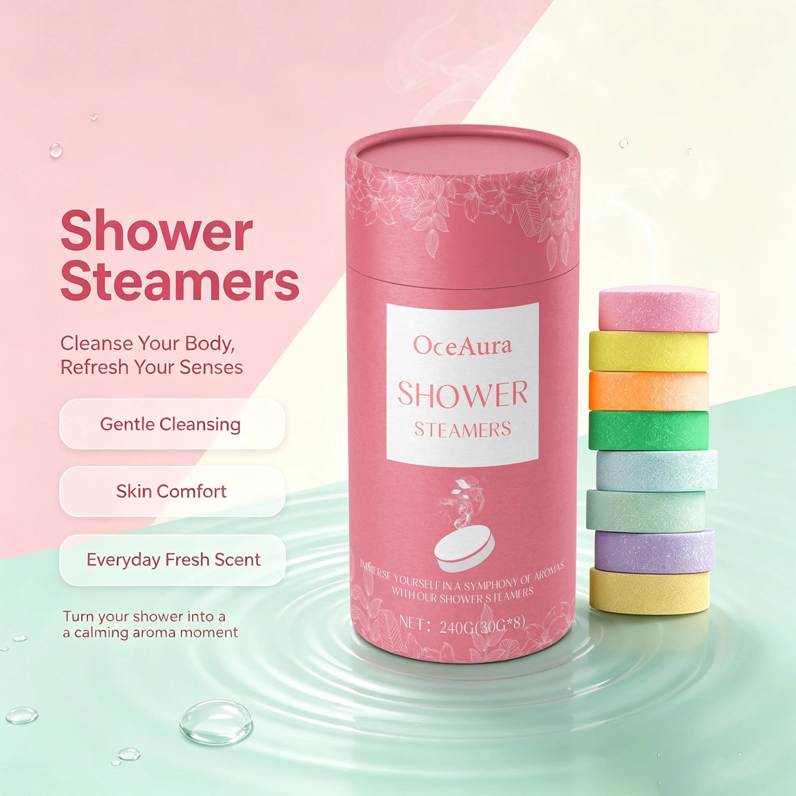 Aromatherapy Shower Steamers Set for Home Spa Relaxation and Stress Relief - 1