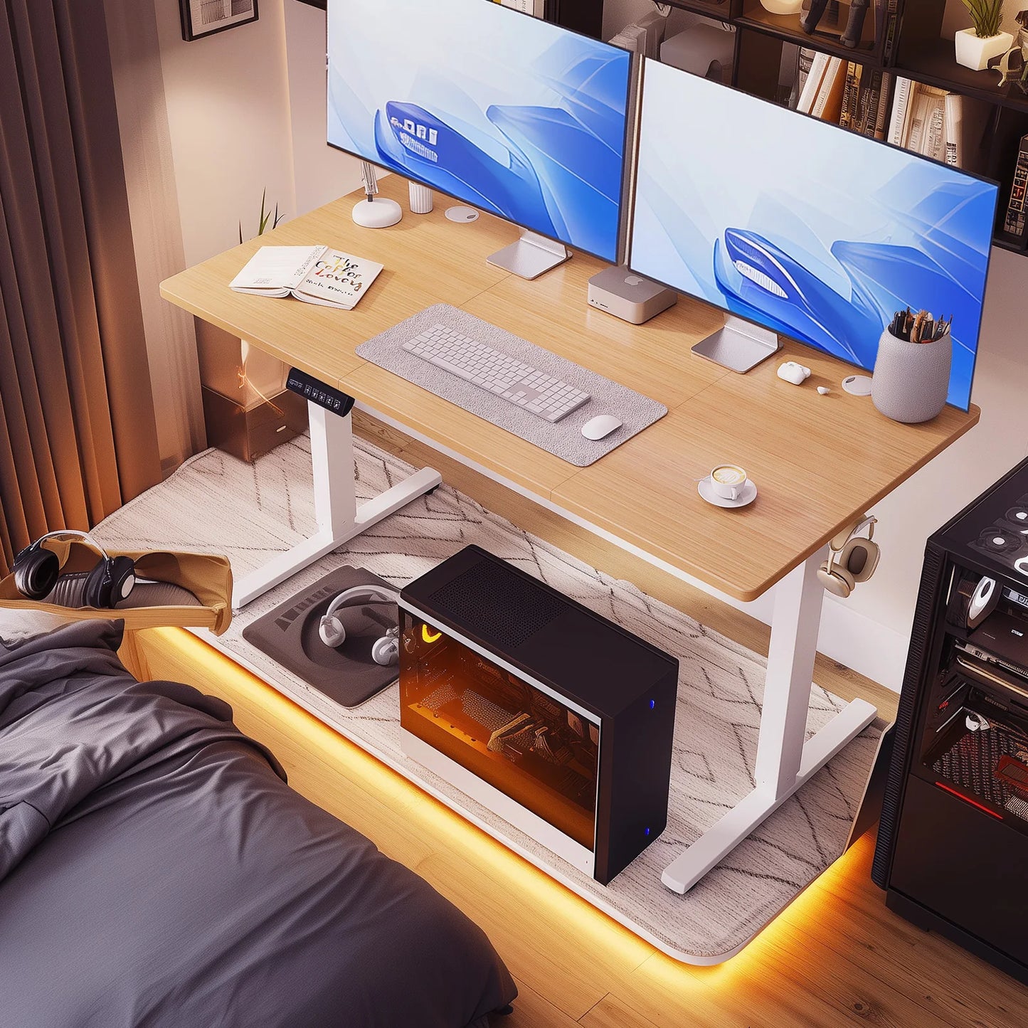 63" Electric Standing Desk - Ergonomic Adjustable Sit-Stand Office Table
