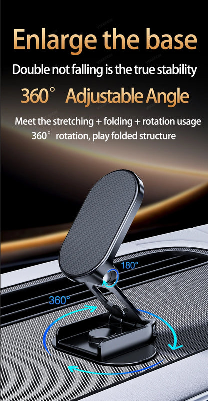Magnetic 360° Rotating Car Phone Mount - Universal Dashboard GPS Holder