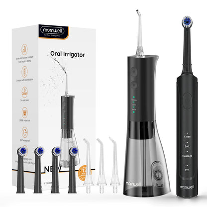 Professional Electric Toothbrush and Water Flosser Set for Deep Oral Cleaning