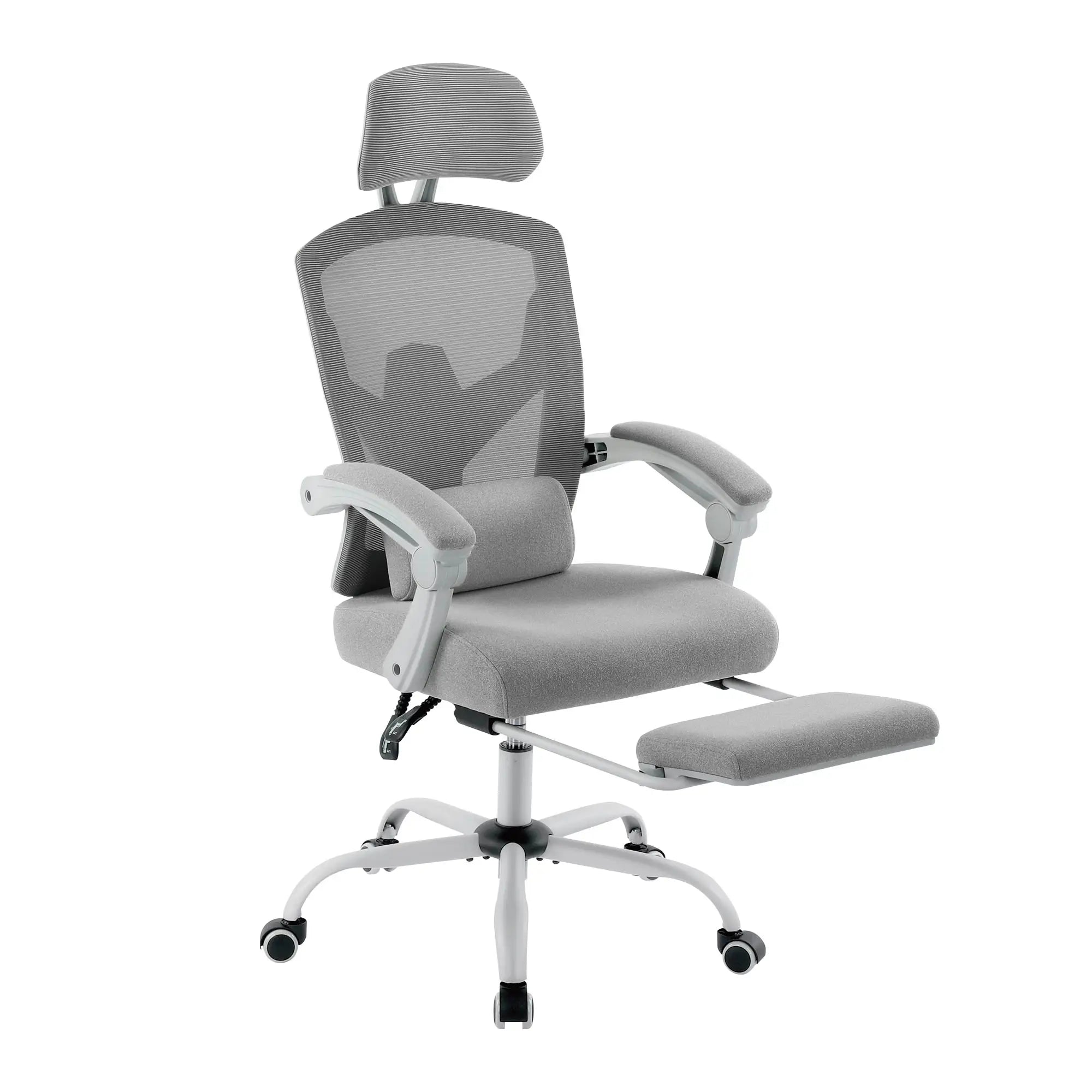 Ergonomic High-Back Mesh Office Chair with Footrest & Lumbar Support - 14