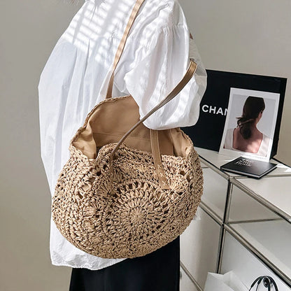Luxury Woven Summer Straw Tote