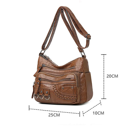 Luxury Vintage PU Leather Handbag