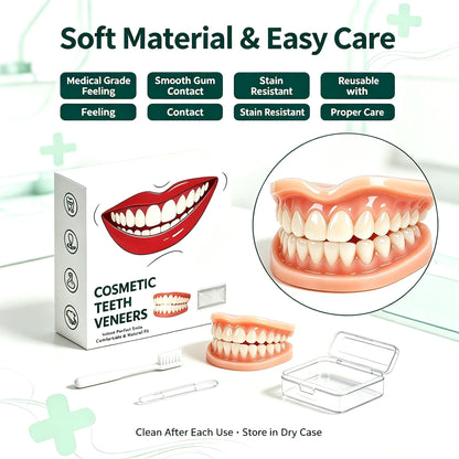ComfortFit Silicone Denture Set for Natural Smile & Oral Care