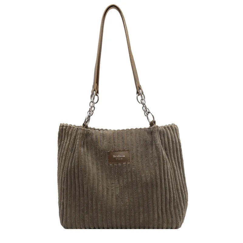 Luxury Casual Corduroy Tote