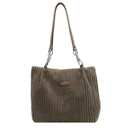 Luxury Casual Corduroy Tote