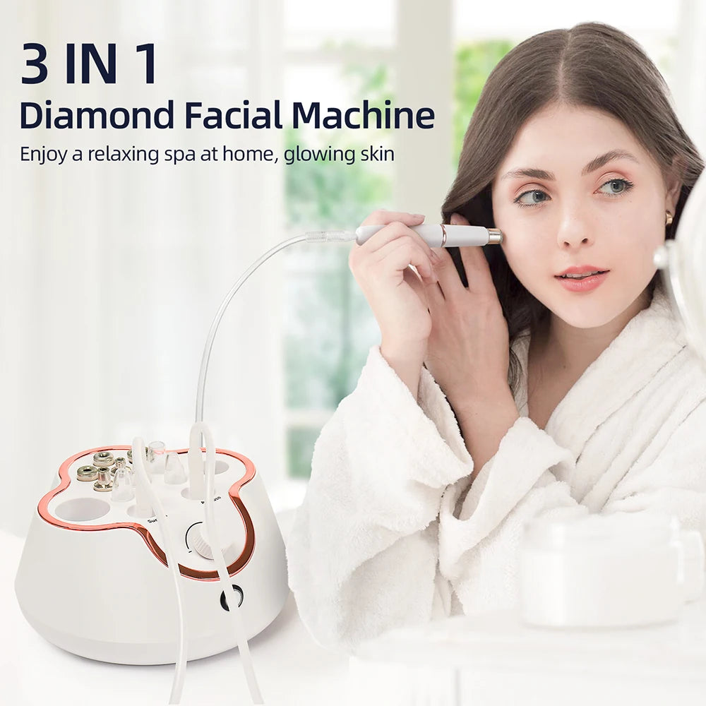 Professional 3-in-1 Diamond Microdermabrasion Facial Machine
