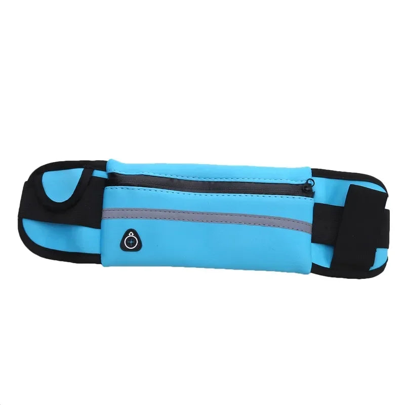 Slim Running Waist Belt - Waterproof Elastic Phone Pouch for Sports - 16