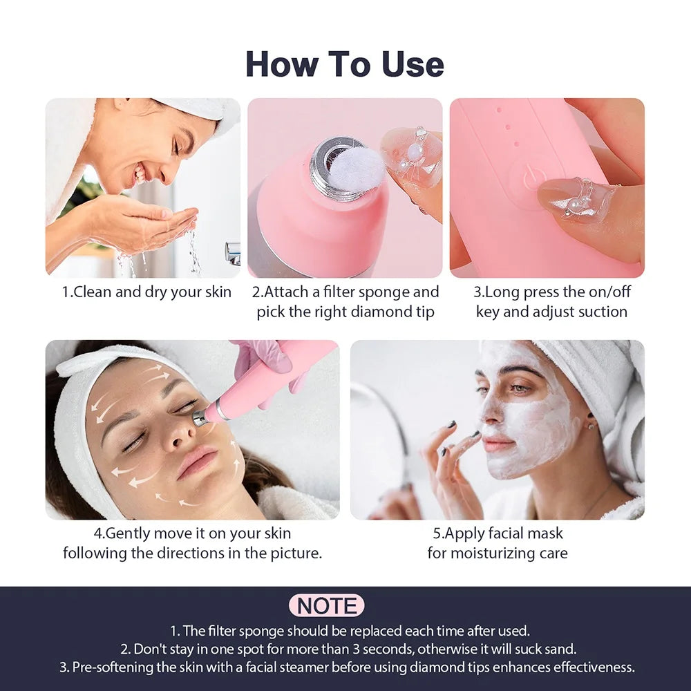 2-in-1 Microdermabrasion Facial Device & Blackhead Vacuum