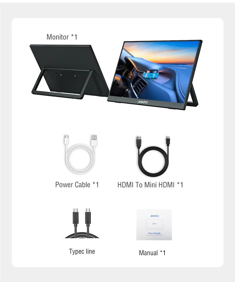15.6" Portable IPS Monitor 1080P HDR - Touch & Non-Touch Options