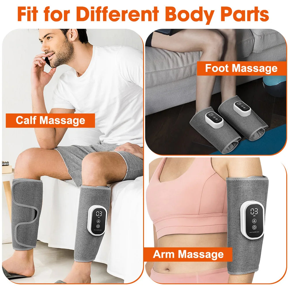 Wireless Electric Air Compression Leg & Calf Massager for Pain Relief
