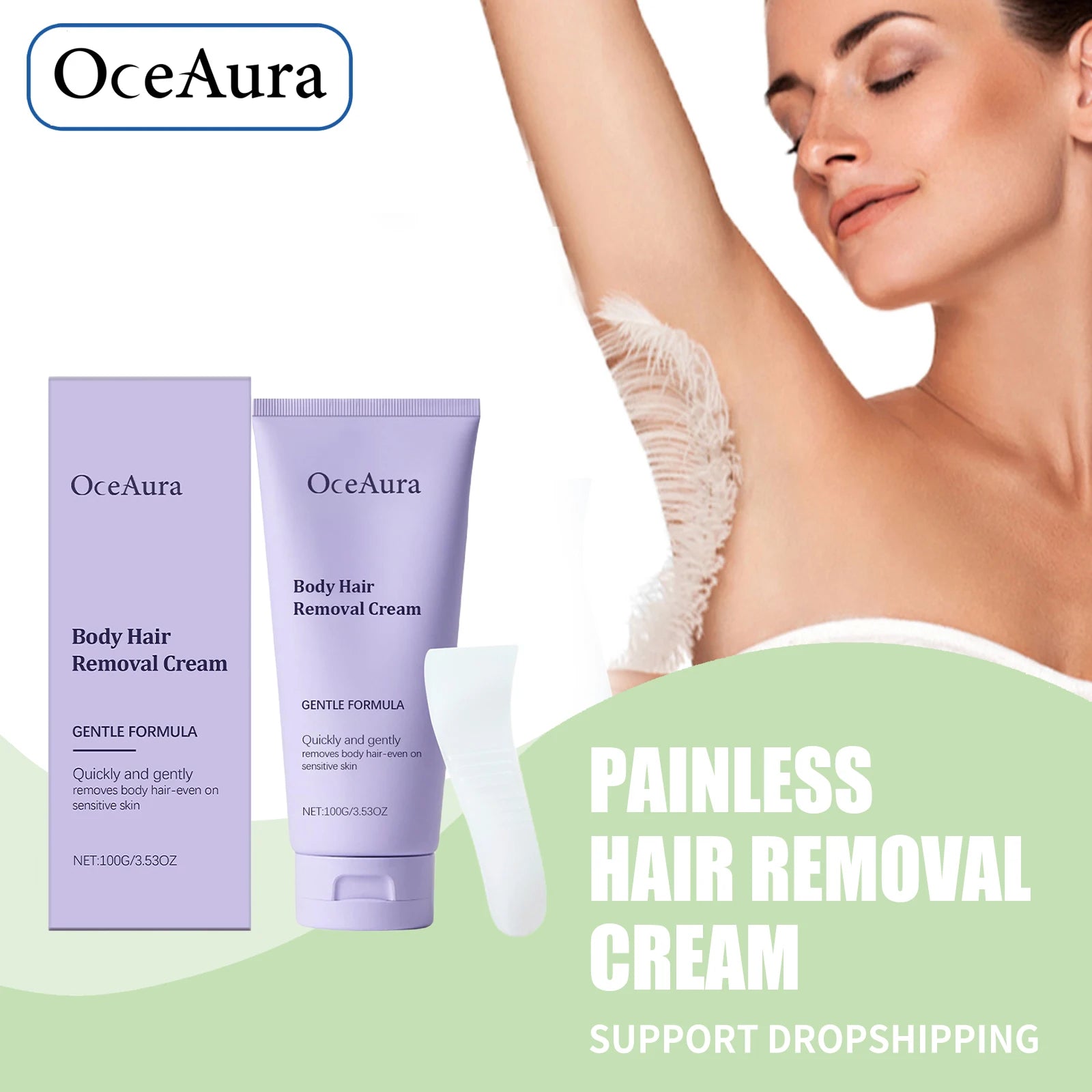 Painless Hair Removal Cream - Gentle Depilatory for Smooth Skin - 1