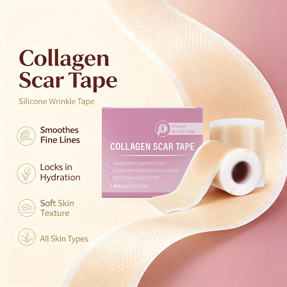 Silicone Collagen Scar Tape for Fine Lines and Scar Repair