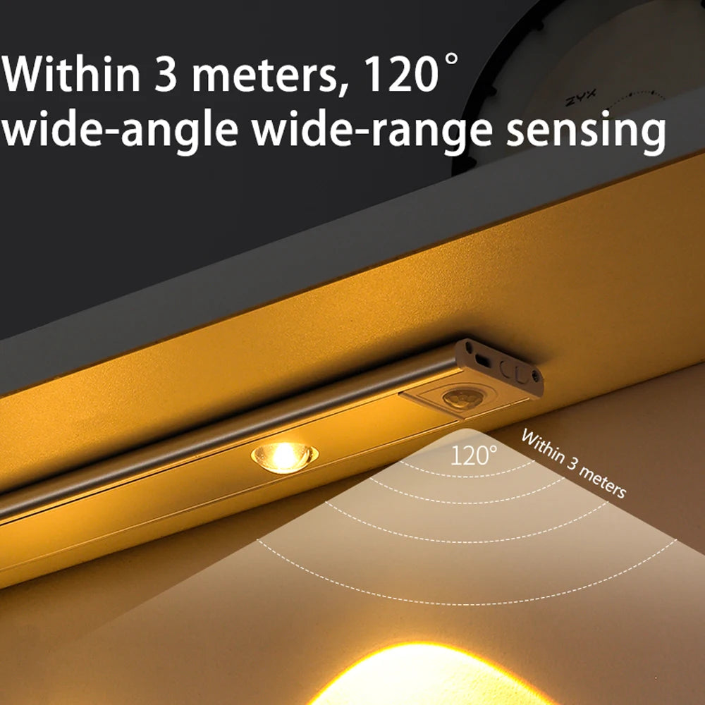 Ultra-Thin Motion Sensor LED Cabinet Light - Rechargeable Closet & Kitchen Under Counter Lamp - 2