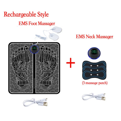 EMS Foot Massager Mat - Portable Electric Muscle Stimulation Therapy