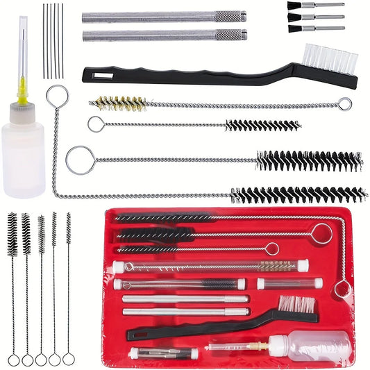 23-Piece Spray Gun & Airbrush Cleaning Kit - HVLP Paint Sprayer Detail Tool Set