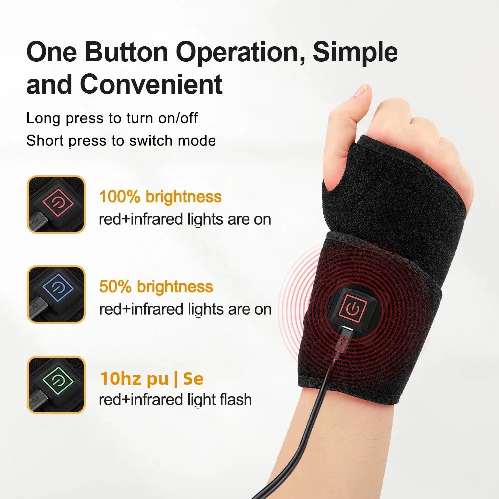 Infrared Red Light Therapy Wrist Brace for Joint Pain and Muscle Recovery - 2