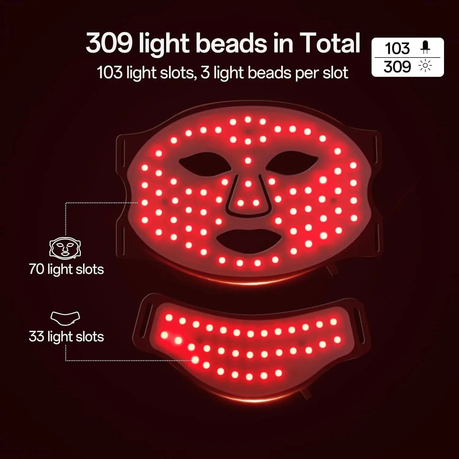 7-Color LED Light Therapy Face and Neck Mask for Skin Rejuvenation - 2