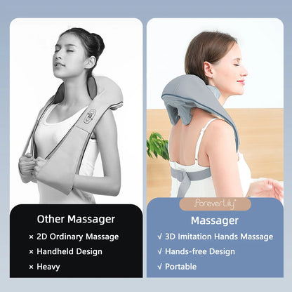 Cordless 3D Neck & Shoulder Massager for Pain Relief