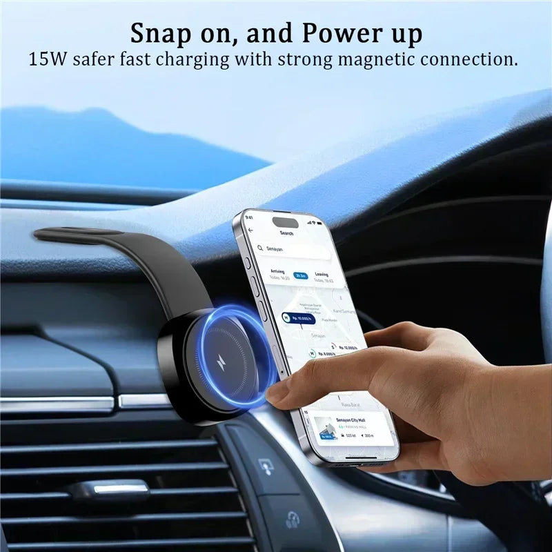 Magnetic Wireless Car Charger for iPhone 16 15 14 13 12 - 15W Fast Mount - 18