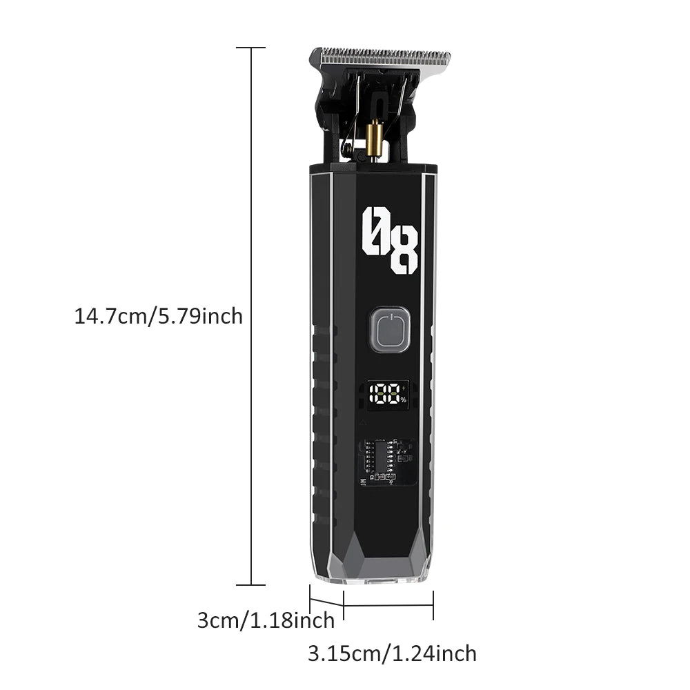 Professional Cordless Hair Trimmer & Precision Grooming Clipper with LED Display - 10