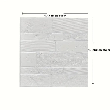 3D Brick Peel & Stick Wall Panels - Waterproof Self-Adhesive Decor