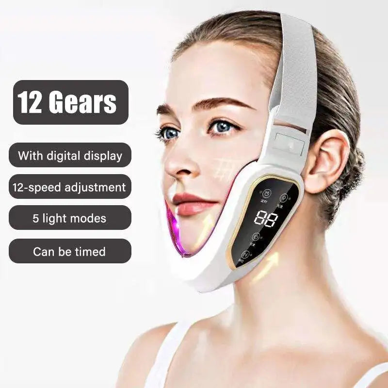 LED V-Face Lifting Massager: Photon Therapy & Vibration Slimming Device - 1