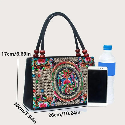 Luxury Ethnic Embroidery Tote