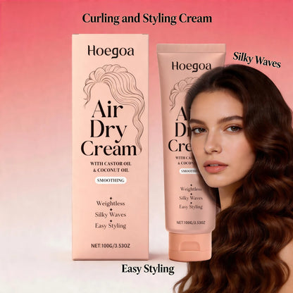 Curl Defining Styling Cream with Castor & Coconut Oil for Natural Waves & Shine