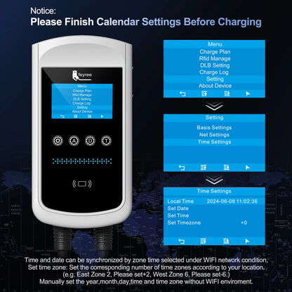 Smart EV Home Charging Station - 7kW-12kW WiFi App Control Wallbox