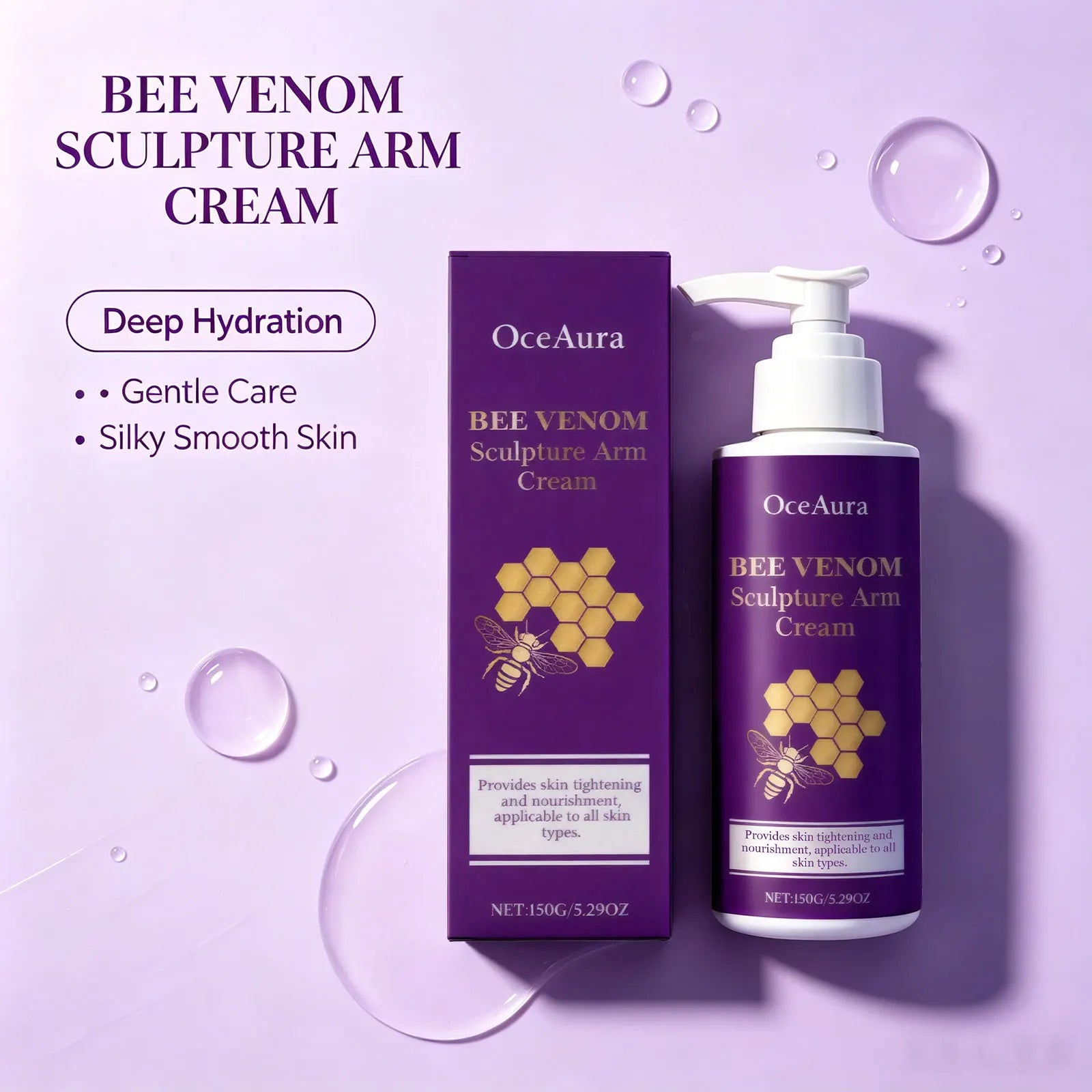 Bee Venom Firming Arm Cream - Anti-Sagging Body Sculpting & Moisturizing Lotion - 1