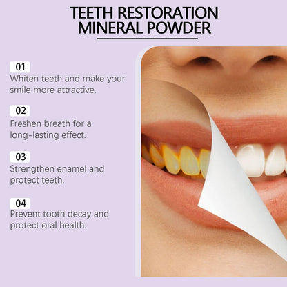 Purple Teeth Whitening Powder - Deep Stain Removal & Enamel Repair Formula