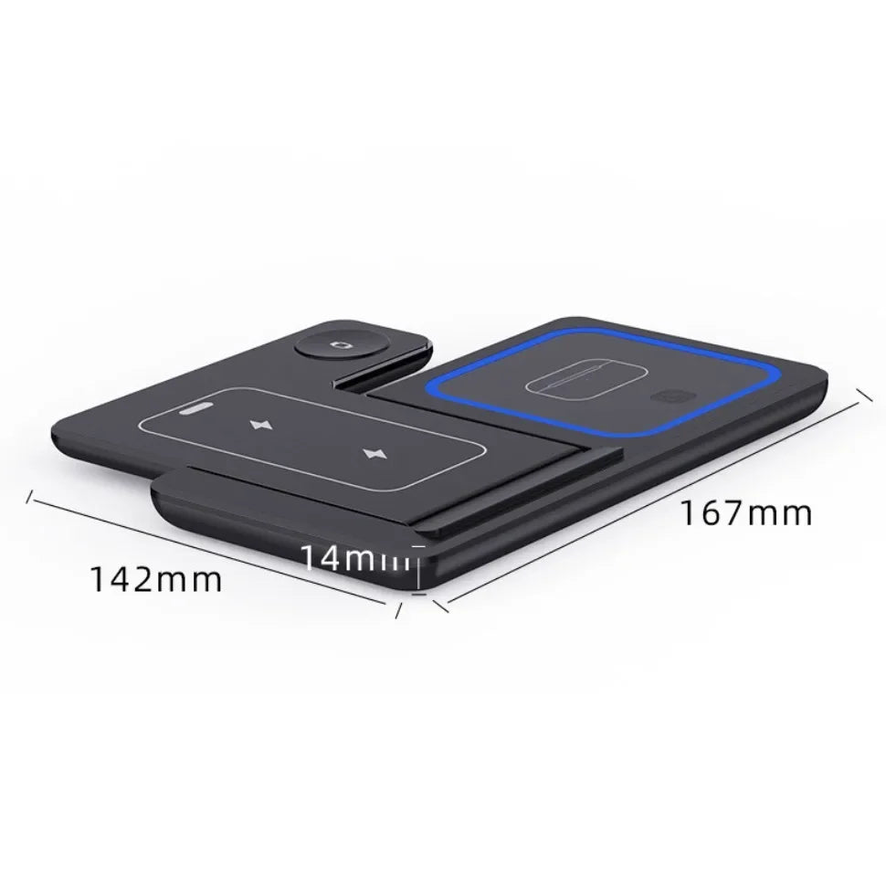 3-in-1 Foldable Wireless Charging Station for iPhone, Apple Watch & AirPods - 12