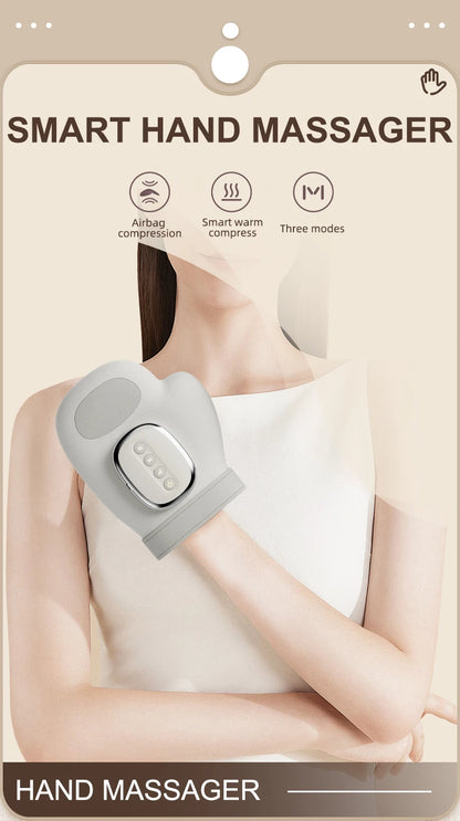 Electric Hand Massager with Airbag Compression and Heat for Pain Relief