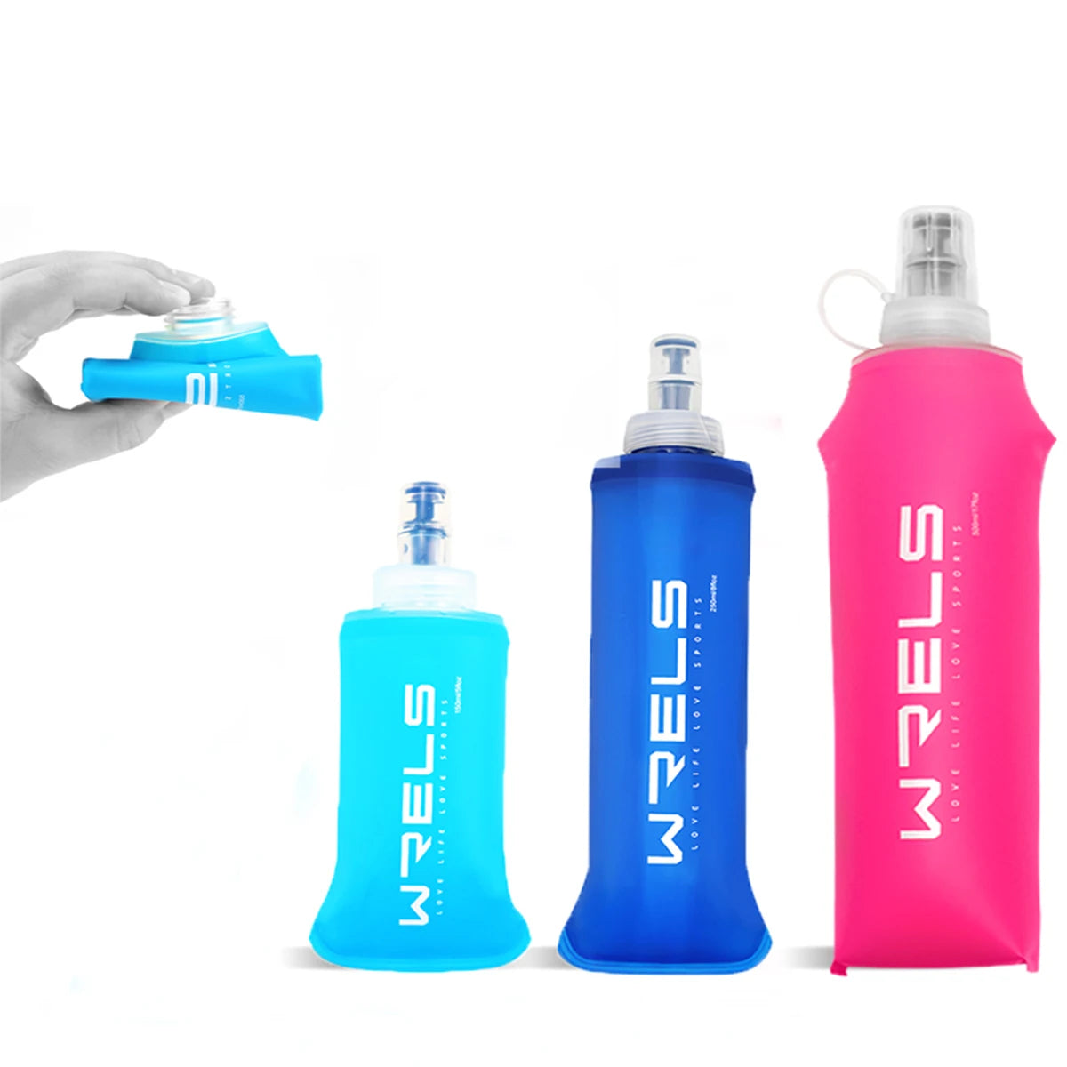 Collapsible Soft Water Bottle - BPA-Free Silicone Flask for Running & Hiking - 7