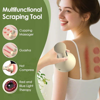 Electric Cupping & Gua Sha Massager - Adjustable Heat & Suction Therapy Device