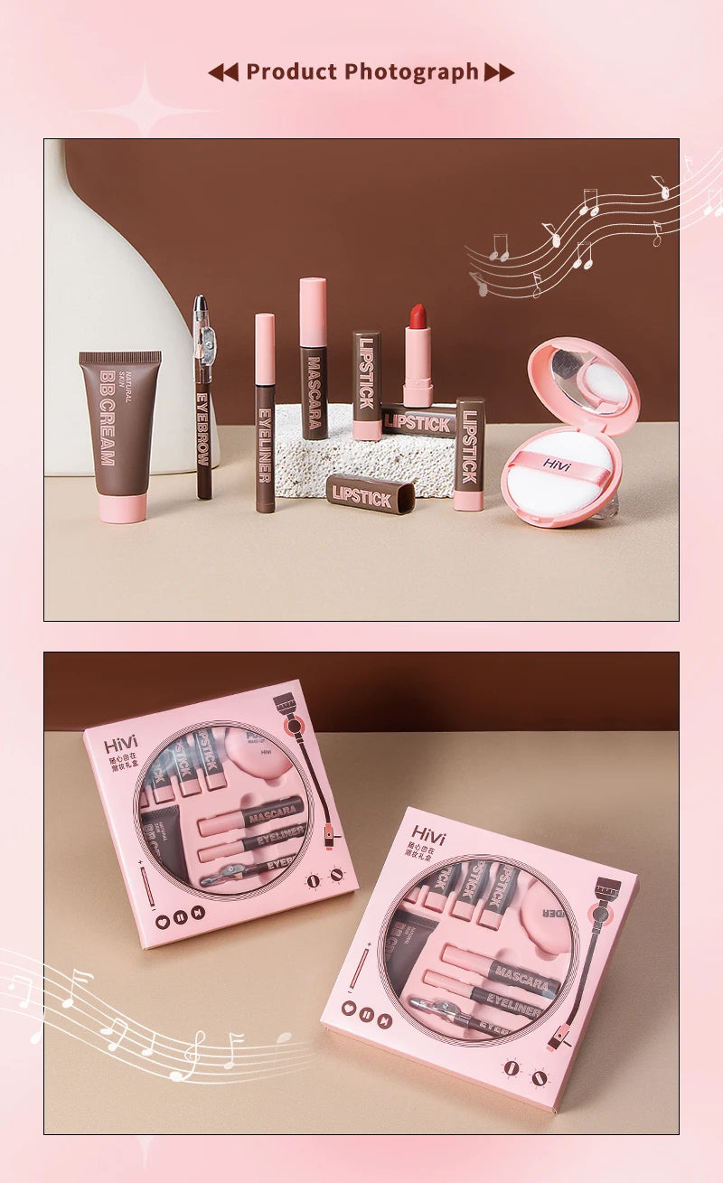 Professional All-in-One Makeup Gift Set - Lipsticks, BB Cream & Essentials