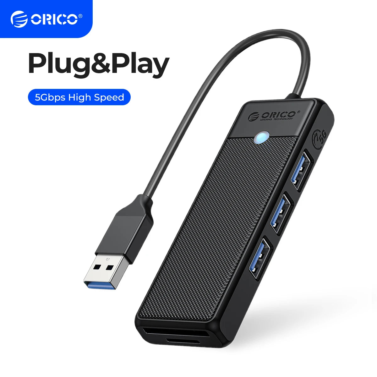 4-in-1 USB-C Hub Adapter with 100W PD Charging & 5Gbps Data Transfer - 1