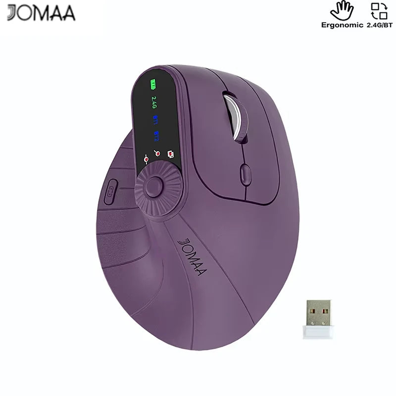 Ergonomic Wireless Vertical Mouse with Knob & Multi-Device Bluetooth - 2