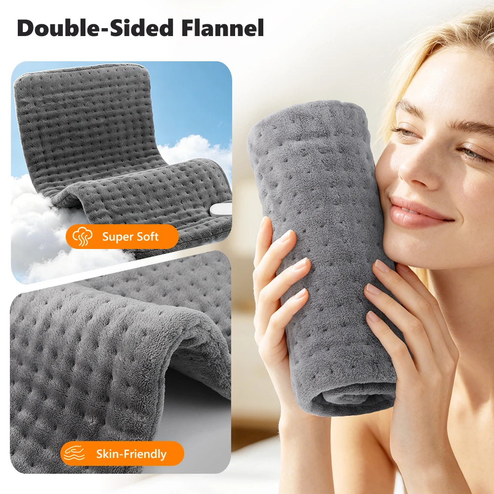 Electric Heating Pad for Back & Joint Pain Relief with Adjustable Heat & Timer - 5