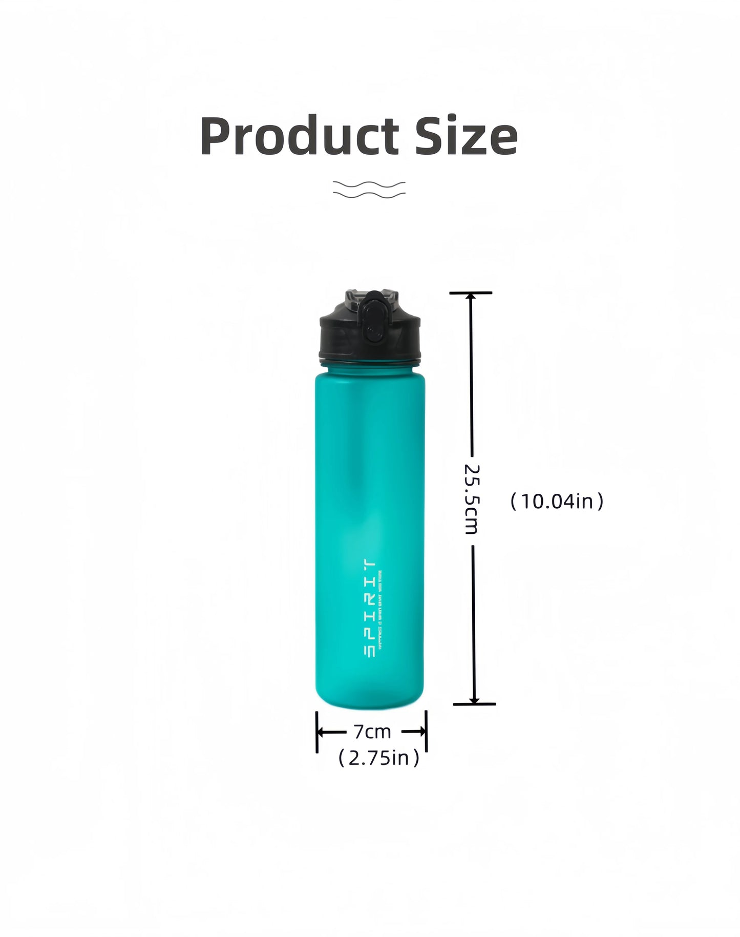 750ml Leak-Proof Sports Water Bottle with Straw & Carrying Handle