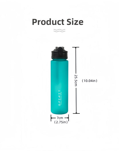 750ml Leak-Proof Sports Water Bottle with Straw & Carrying Handle