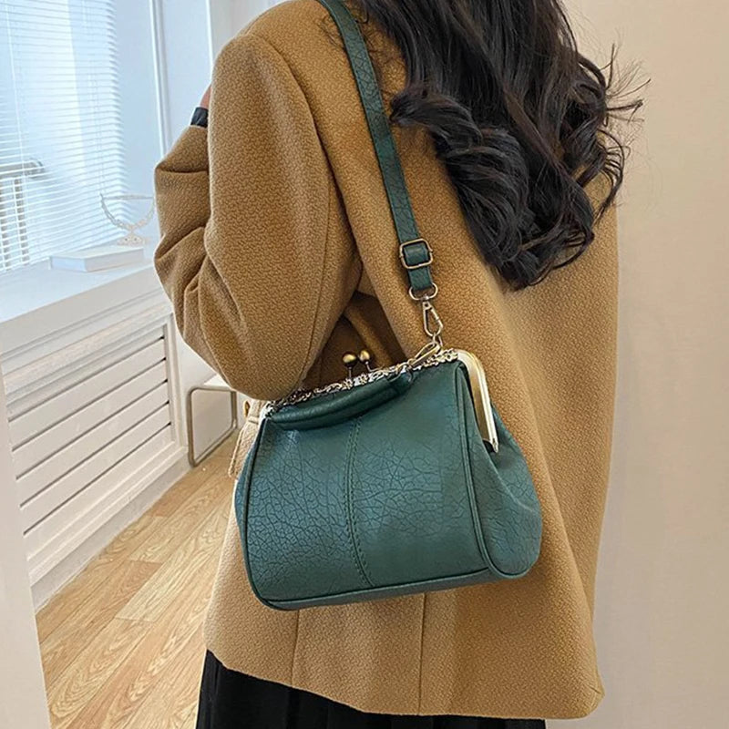 Luxury Vintage Alligator Kiss-Lock Bag