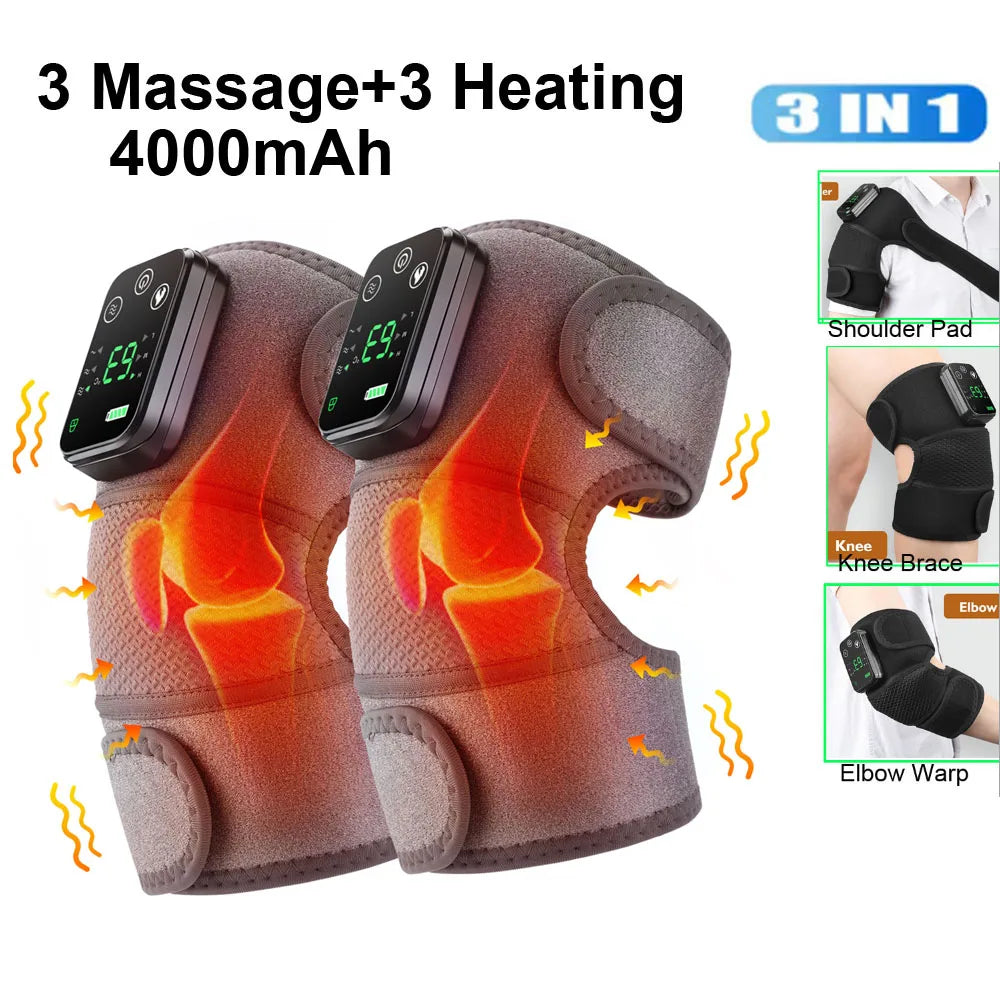3-in-1 Heated Knee Shoulder Elbow Massager with Vibration - 49
