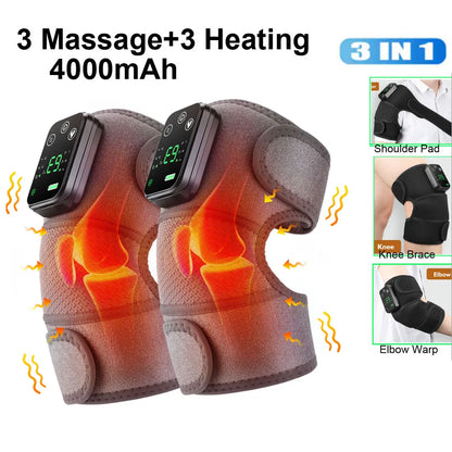 3-in-1 Heated Knee Shoulder Elbow Massager with Vibration