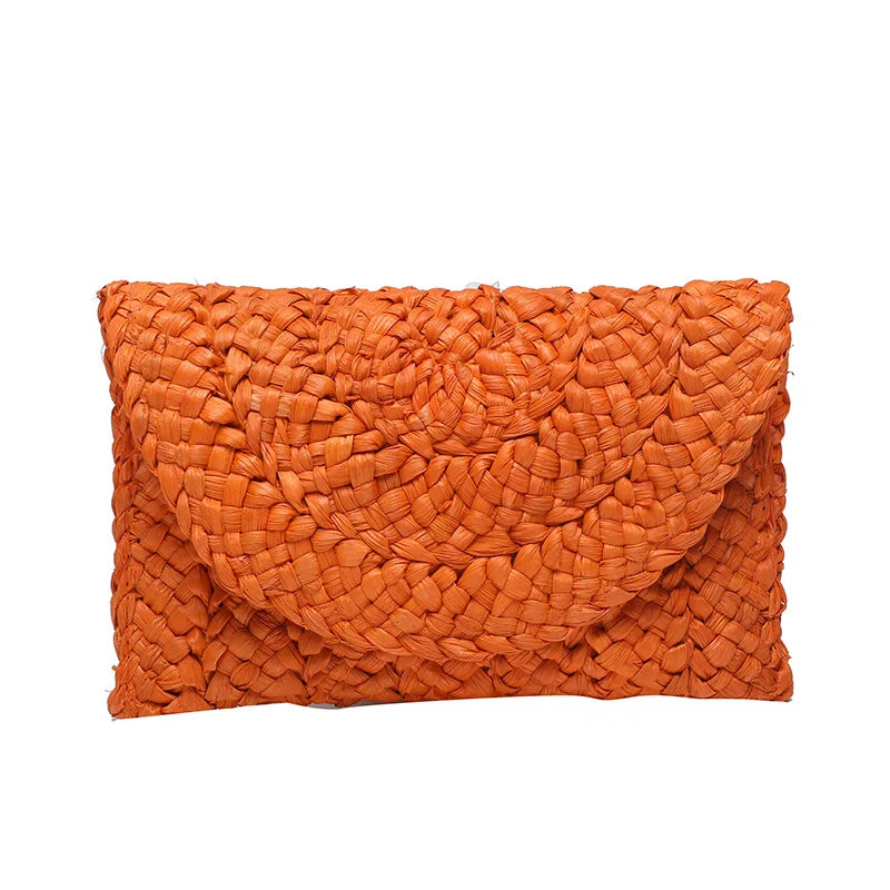 Luxury Woven Straw Clutch