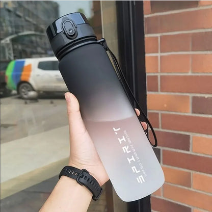 Motivational Sports Water Bottle - Leak-Proof BPA-Free Gym Jug 500-1000ml